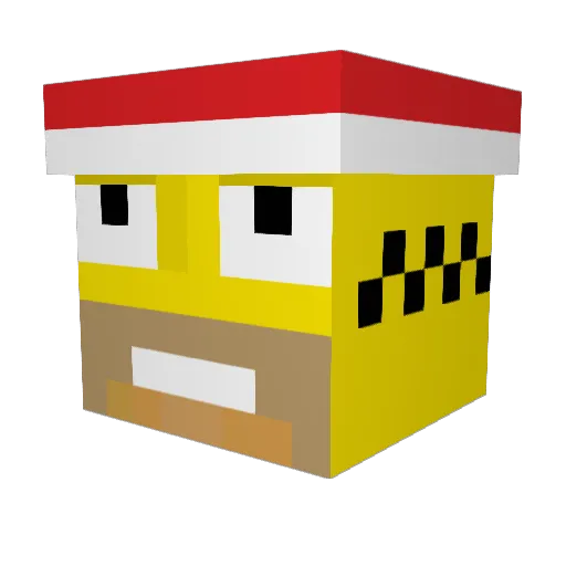 Bazager Minecraft avatar head, 3D render