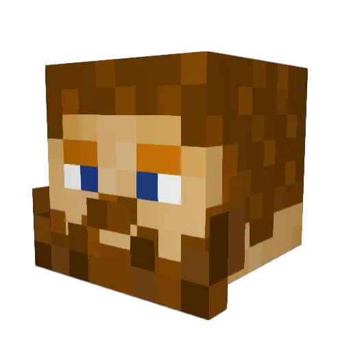 Bazardous Minecraft avatar head, 3D render
