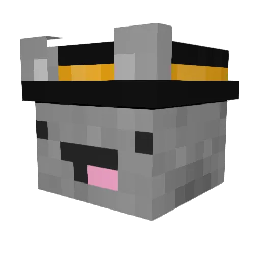 Bazelobaa Minecraft avatar head, 3D render