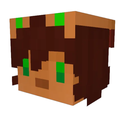 BazilBunny Minecraft avatar head, 3D render