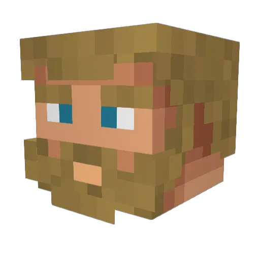 Bazmur Minecraft avatar head, 3D render