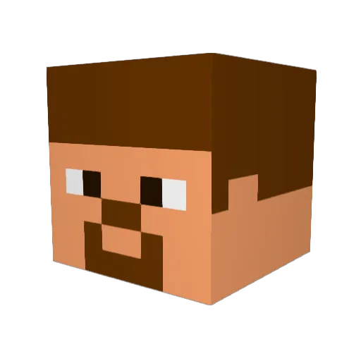 Bazooka15 Minecraft avatar head, 3D render
