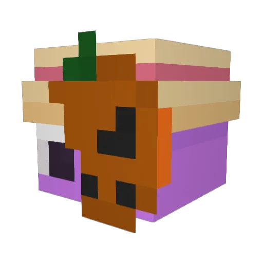 Bazrod_ Minecraft avatar head, 3D render