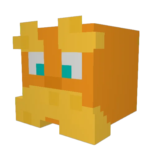 Baztrar Minecraft avatar head, 3D render