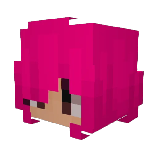 Bazukazoo Minecraft avatar head, 3D render