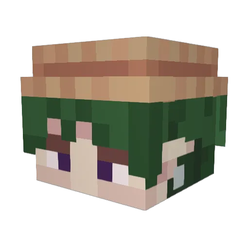 Bazylia Minecraft avatar head, 3D render