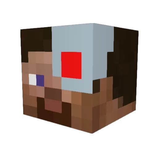 Bazz124 Minecraft avatar head, 3D render