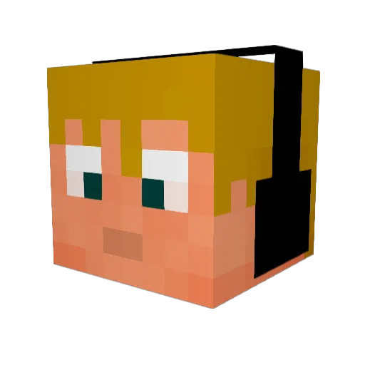 Bazz_Games Minecraft avatar head, 3D render