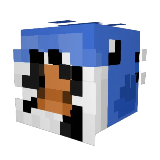 BazzieGabby Minecraft avatar head, 3D render