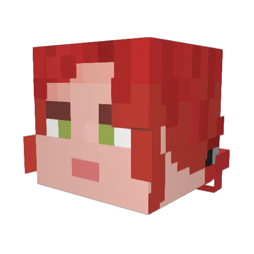 BazzleBush Minecraft avatar head, 3D render