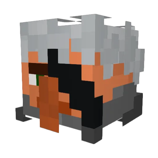 Bazzlly Minecraft avatar head, 3D render