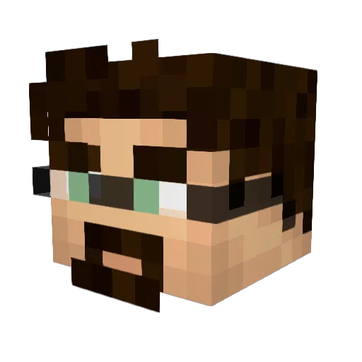 Bazzz_ Minecraft avatar head, 3D render