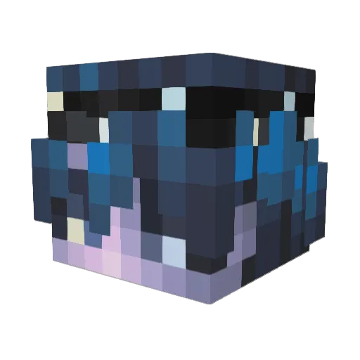 BbAtomi Minecraft avatar head, 3D render