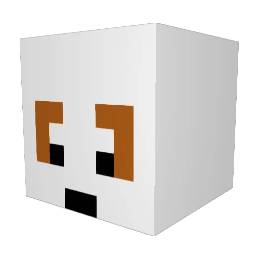 Bba__Bba Minecraft avatar head, 3D render