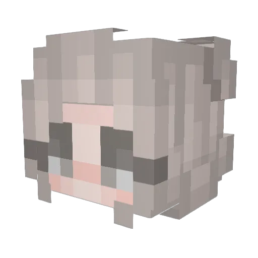 BballLili Minecraft avatar head, 3D render