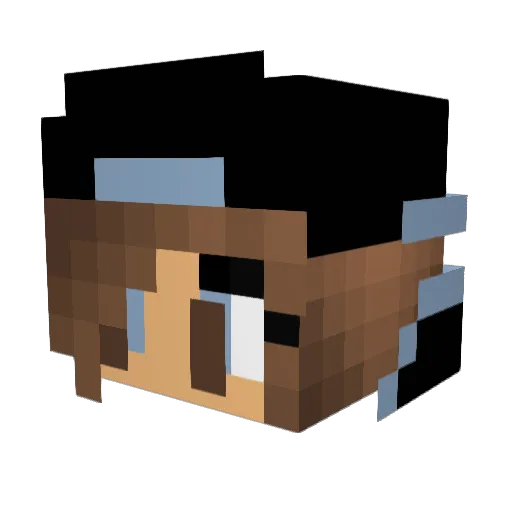 BballQueen1 Minecraft avatar head, 3D render