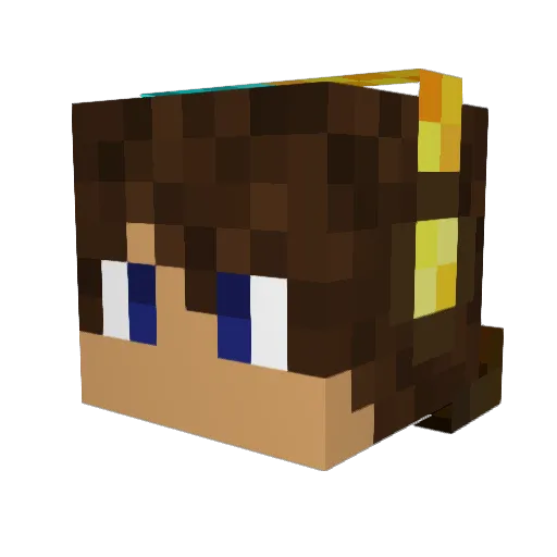 BboySpider Minecraft avatar head, 3D render