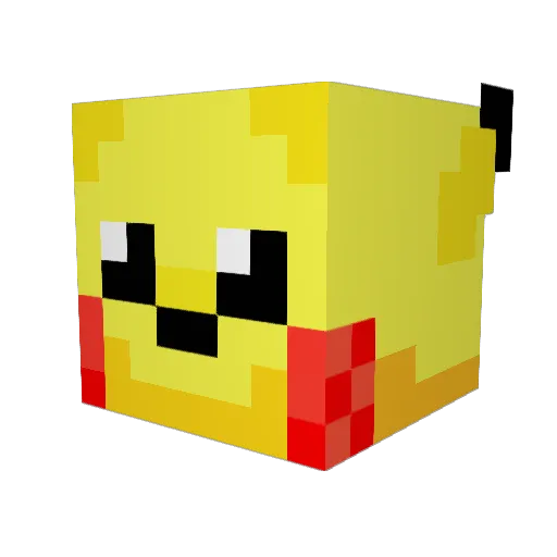 Bbroo Minecraft avatar head, 3D render