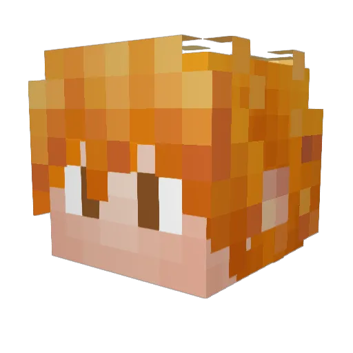Bbrruucc Minecraft avatar head, 3D render