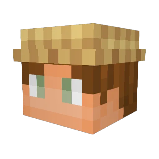 BbyBnG Minecraft avatar head, 3D render