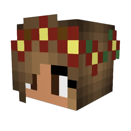 Bby_K Minecraft avatar head, 3D render