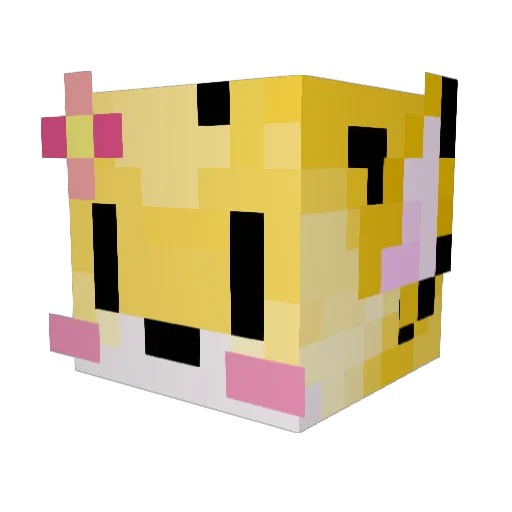 Bbyu Minecraft avatar head, 3D render