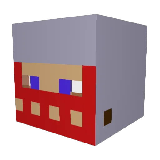 Bc9345 Minecraft avatar head, 3D render