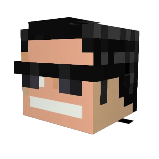 Bcjackson Minecraft avatar head, 3D render