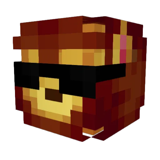 Bcnni_ Minecraft avatar head, 3D render