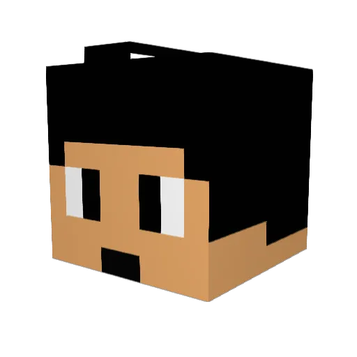 Bcs98 Minecraft avatar head, 3D render