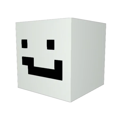 BcuzYes Minecraft avatar head, 3D render