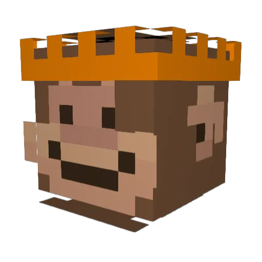 Bczn_ Minecraft avatar head, 3D render