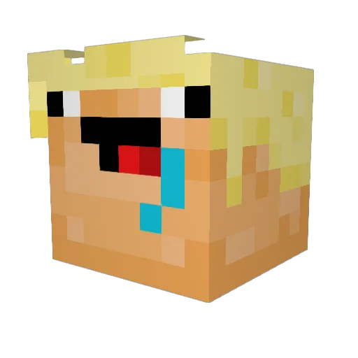 Bd4155 Minecraft avatar head, 3D render