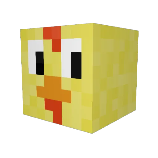 BdaGOAT Minecraft avatar head, 3D render