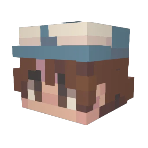 Bdawg75 Minecraft avatar head, 3D render