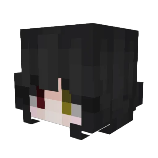 Bddz Minecraft avatar head, 3D render