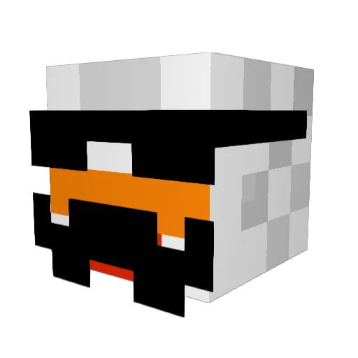 Bdirb Minecraft avatar head, 3D render