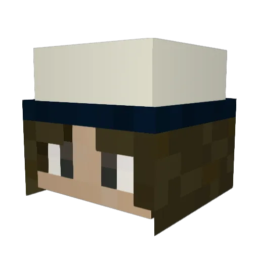 Bdmeg Minecraft avatar head, 3D render