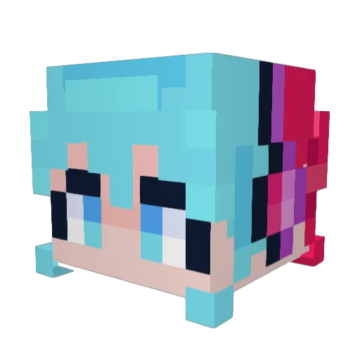Bdog543_ Minecraft avatar head, 3D render