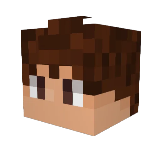 Bdzitto Minecraft avatar head, 3D render