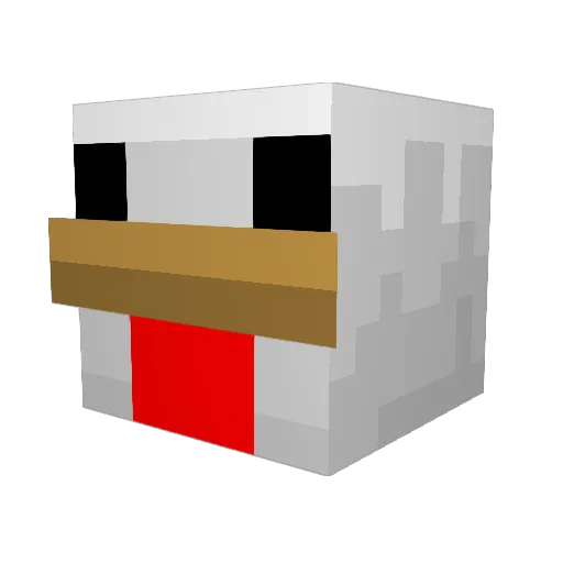 Be1WithTheNugget Minecraft avatar head, 3D render