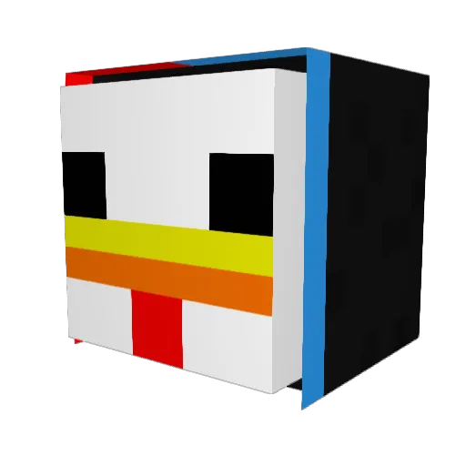 Be1lnash Minecraft avatar head, 3D render