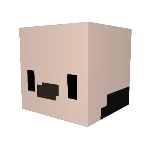 Be2Gi Minecraft avatar head, 3D render