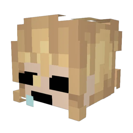 Be3zel Minecraft avatar head, 3D render