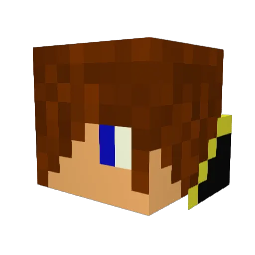 BeCraftS Minecraft avatar head, 3D render