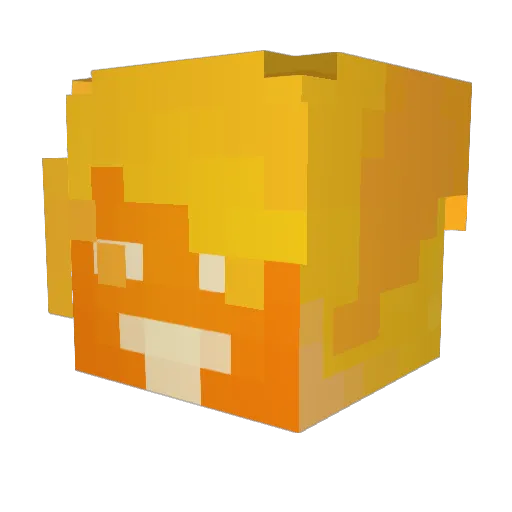 BeDubber Minecraft avatar head, 3D render