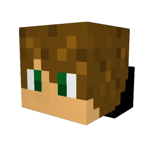 BeFizzy Minecraft avatar head, 3D render