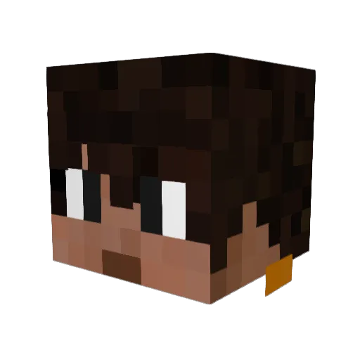 BeHumble Minecraft avatar head, 3D render