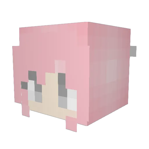 BeIIe_DeIphine Minecraft avatar head, 3D render