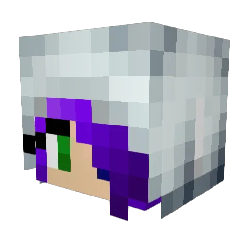 BeIina Minecraft avatar head, 3D render